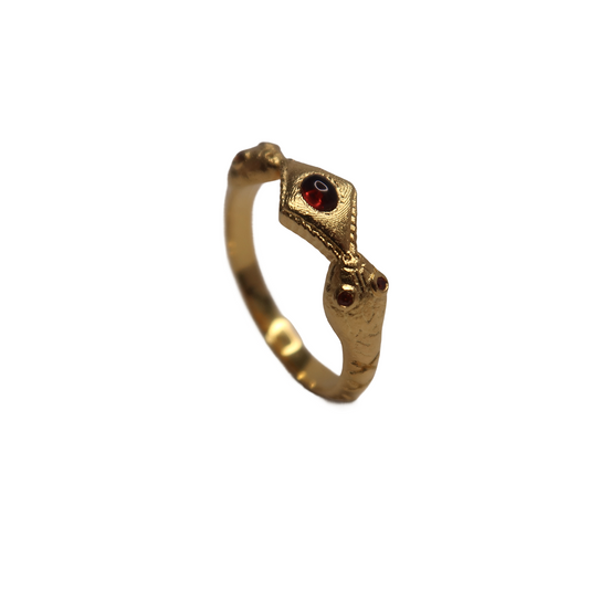 Ruby Red Snake Ring