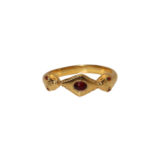 Ruby Red Snake Ring